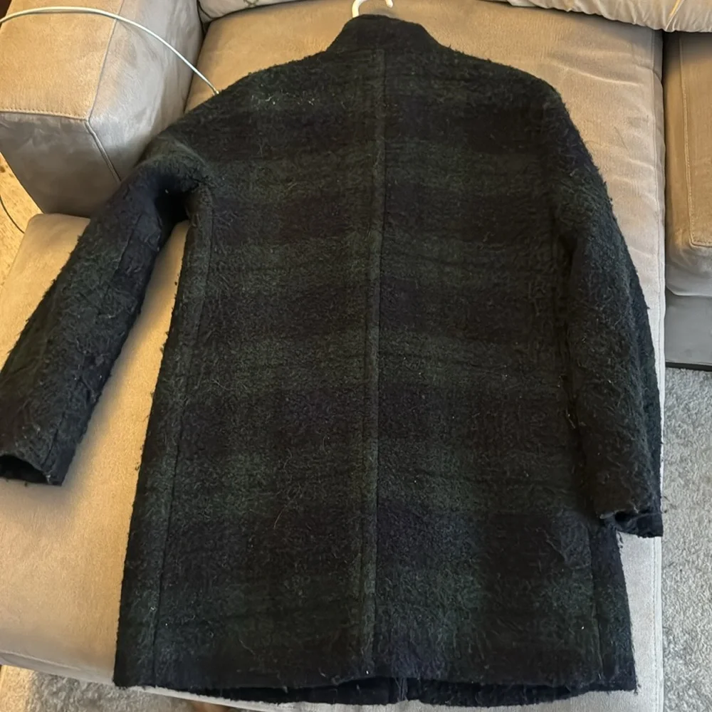 J. Crew Dark Green Textured Pea Coat - Picture 5 of 5